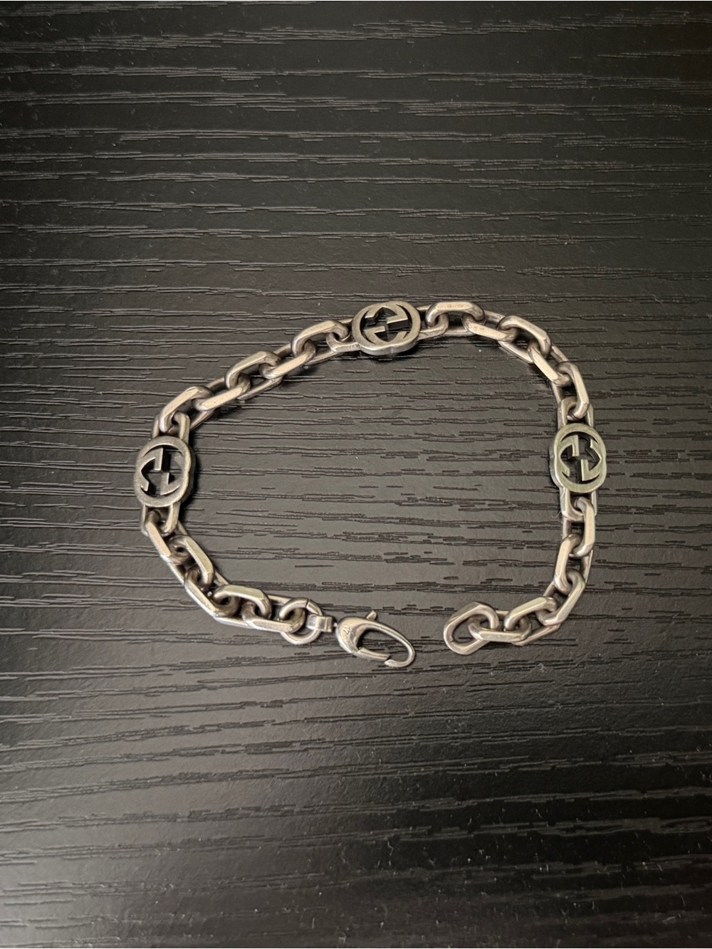 Gucci Interlocking Chain Bracelet（925 Sterling Silver）size 17